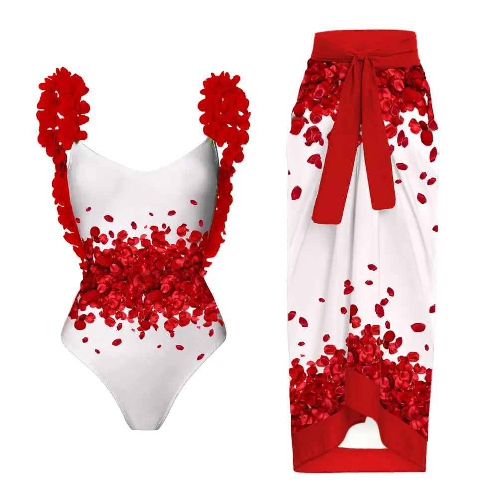 2024 New 2-Piece Women Bikini Set Push Up Floral Printed Ruffle Bikinis Strappy Bandage Swimwear Brazilian Biquini Bathing Suit