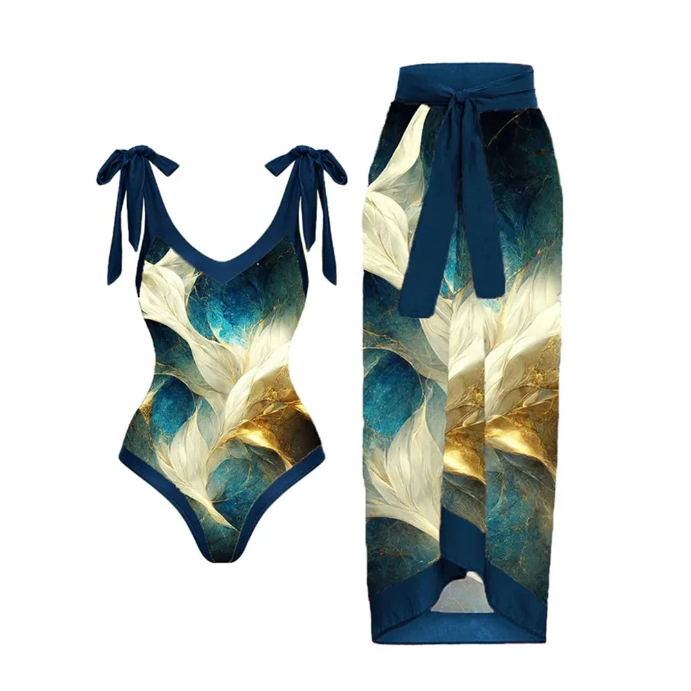 2024 New 2-Piece Women Bikini Set Push Up Floral Printed Ruffle Bikinis Strappy Bandage Swimwear Brazilian Biquini Bathing Suit