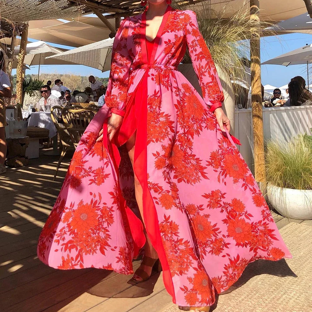 Blue Eyes Bikini Beach Cover Up Tunics For Beach Long Kaftan Bikini Cover Up Robe de Plage Sarong Beach Swimsuit Cover-ups