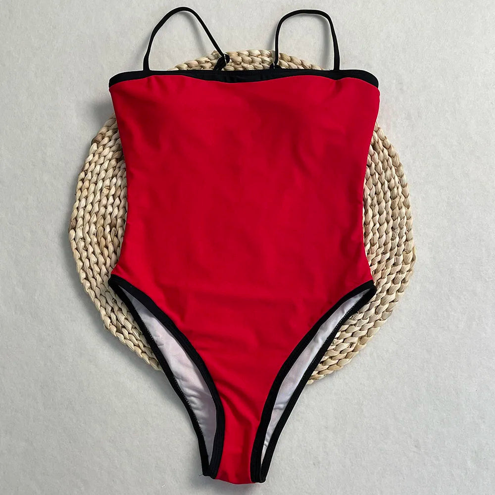 SERENECHIC Patchwork Swimwear Female 2025 One-Piece Swimsuit