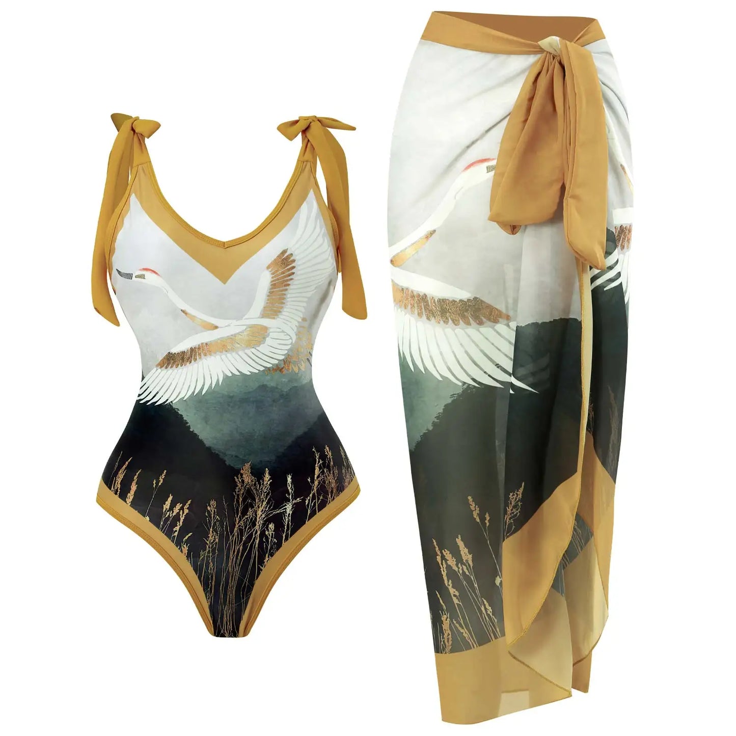 2024 New 2-Piece Women Bikini Set Push Up Floral Printed Ruffle Bikinis Strappy Bandage Swimwear Brazilian Biquini Bathing Suit